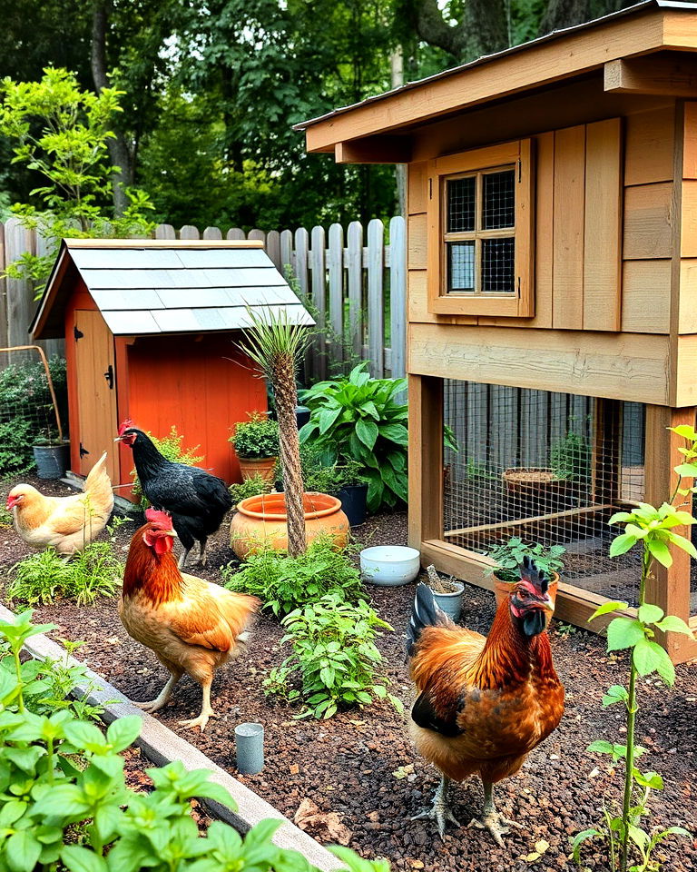edible garden for chickens - 15 Backyard Chicken Coop Landscaping Ideas