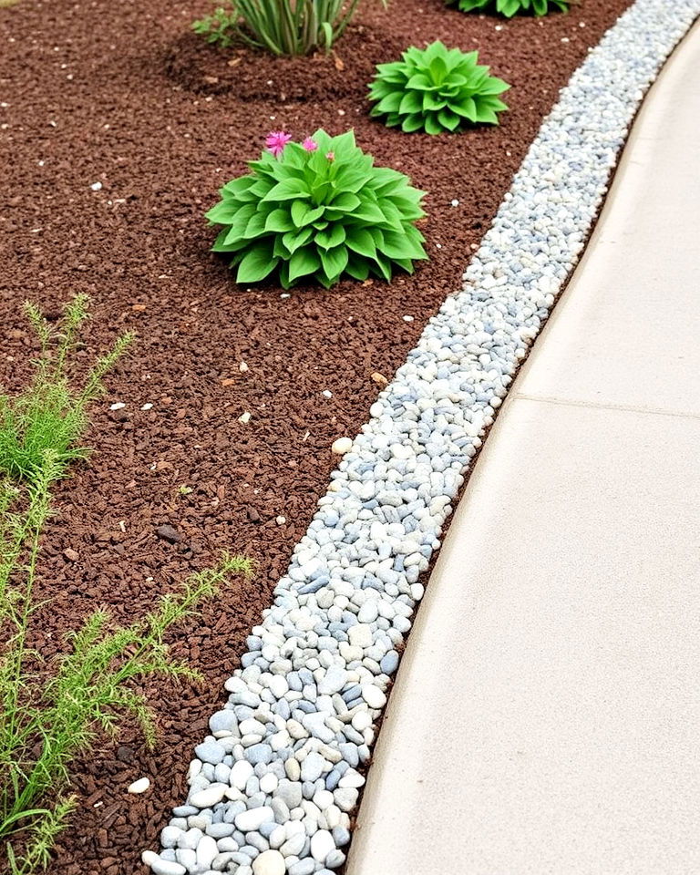 effective gravel mulch edging - 15 Mulch Edging Ideas