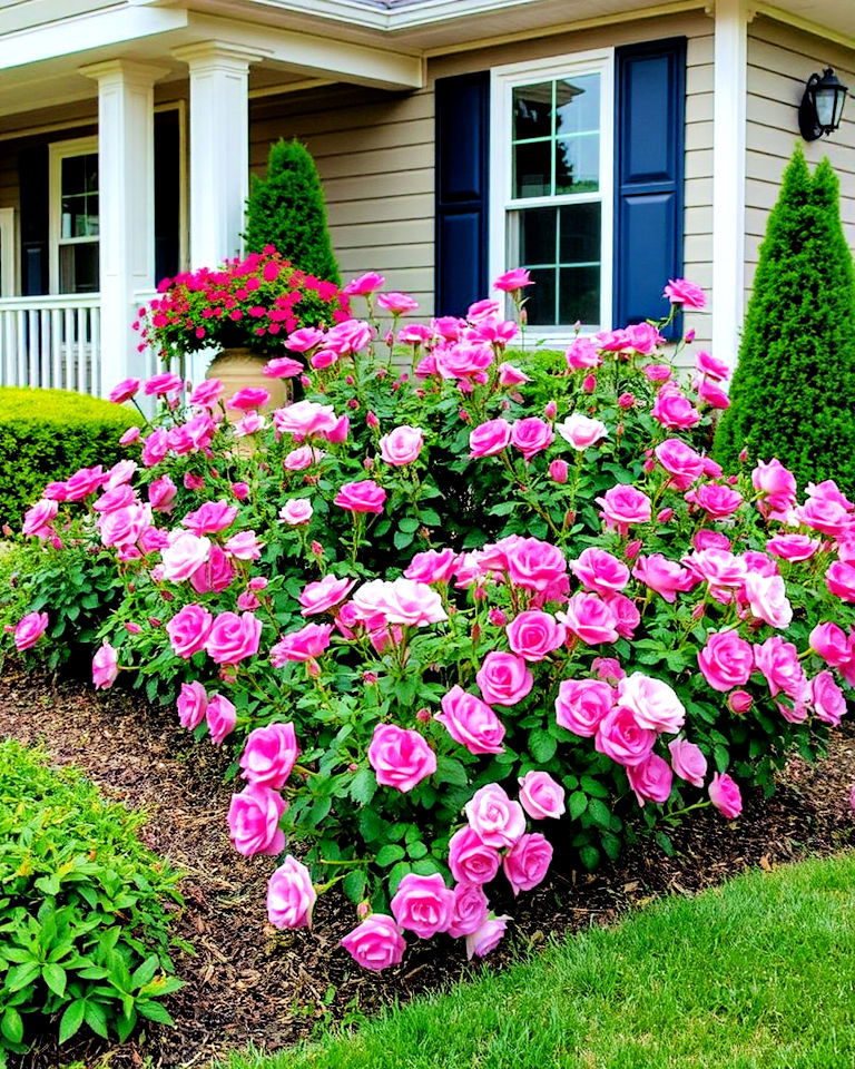 elegance foundation planting upgrade - 20 Drift Rose Landscaping Ideas