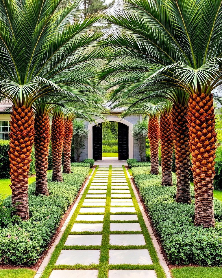 elegance frame pathway with sago palms - 15 Landscaping With Sago Palms