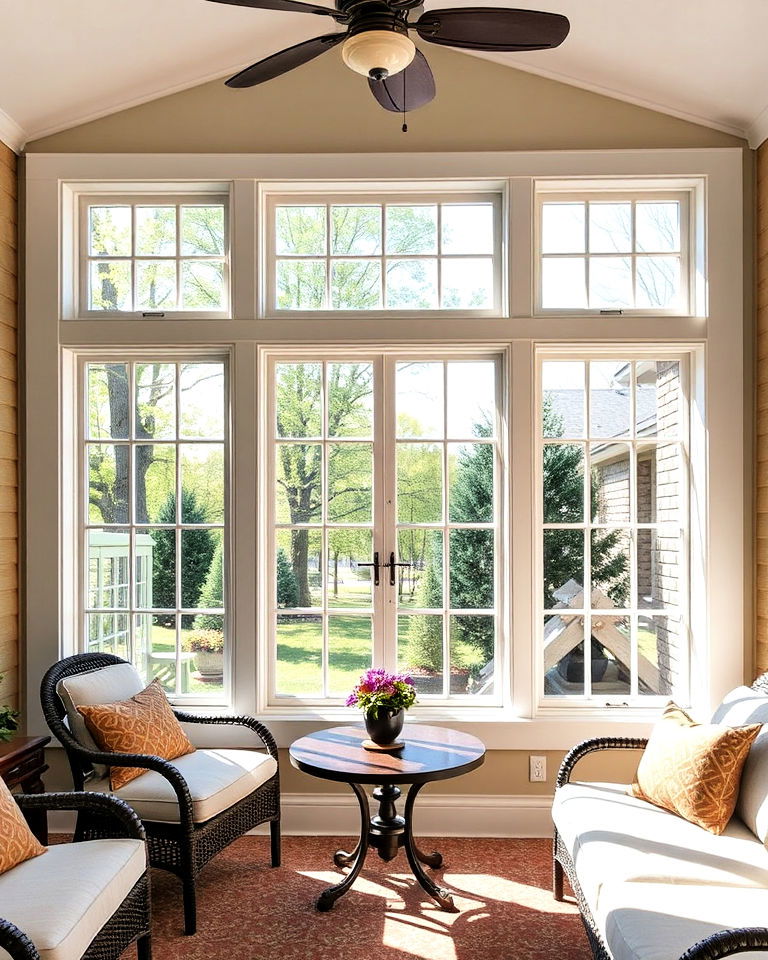 elegance french windows for enclosed porch - 15 Enclosed Porch Ideas With Windows