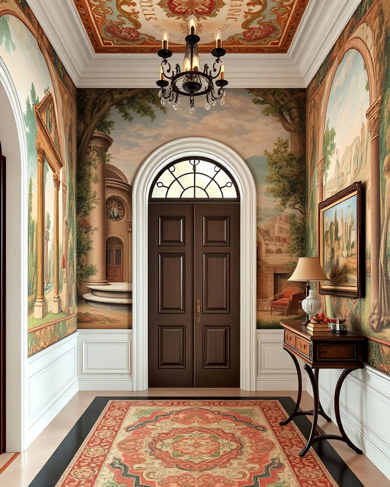 elegance fresco inspired wall art - 25 Italian Interior Design Ideas