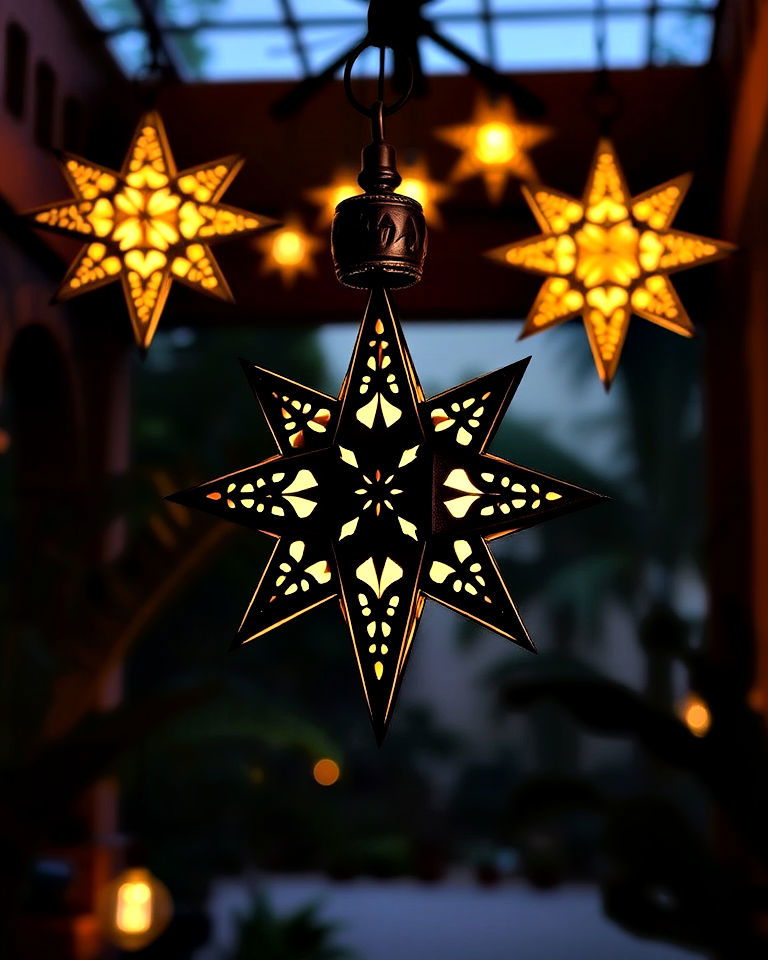 elegance mexican star lights - 25 Mexican Decor Ideas