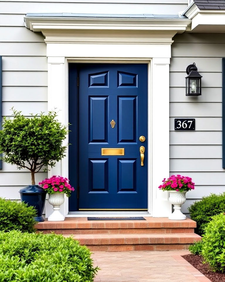 elegance navy blue front door - 30 Blue Front Door Colors