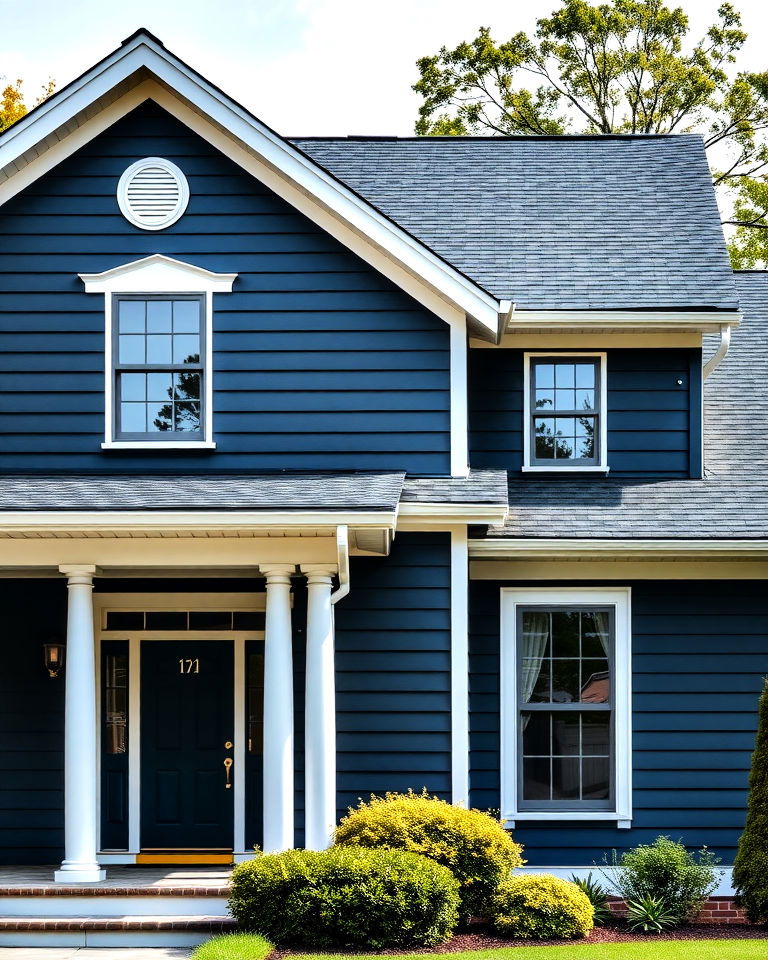 elegance navy blue vinyl siding - 40 Vinyl Siding Colors