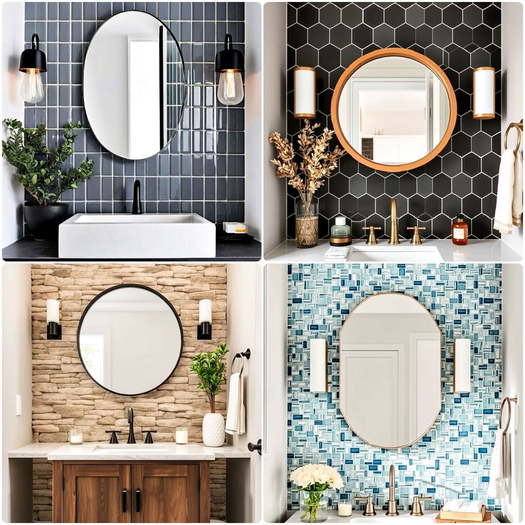 elegant bathroom backsplash ideas