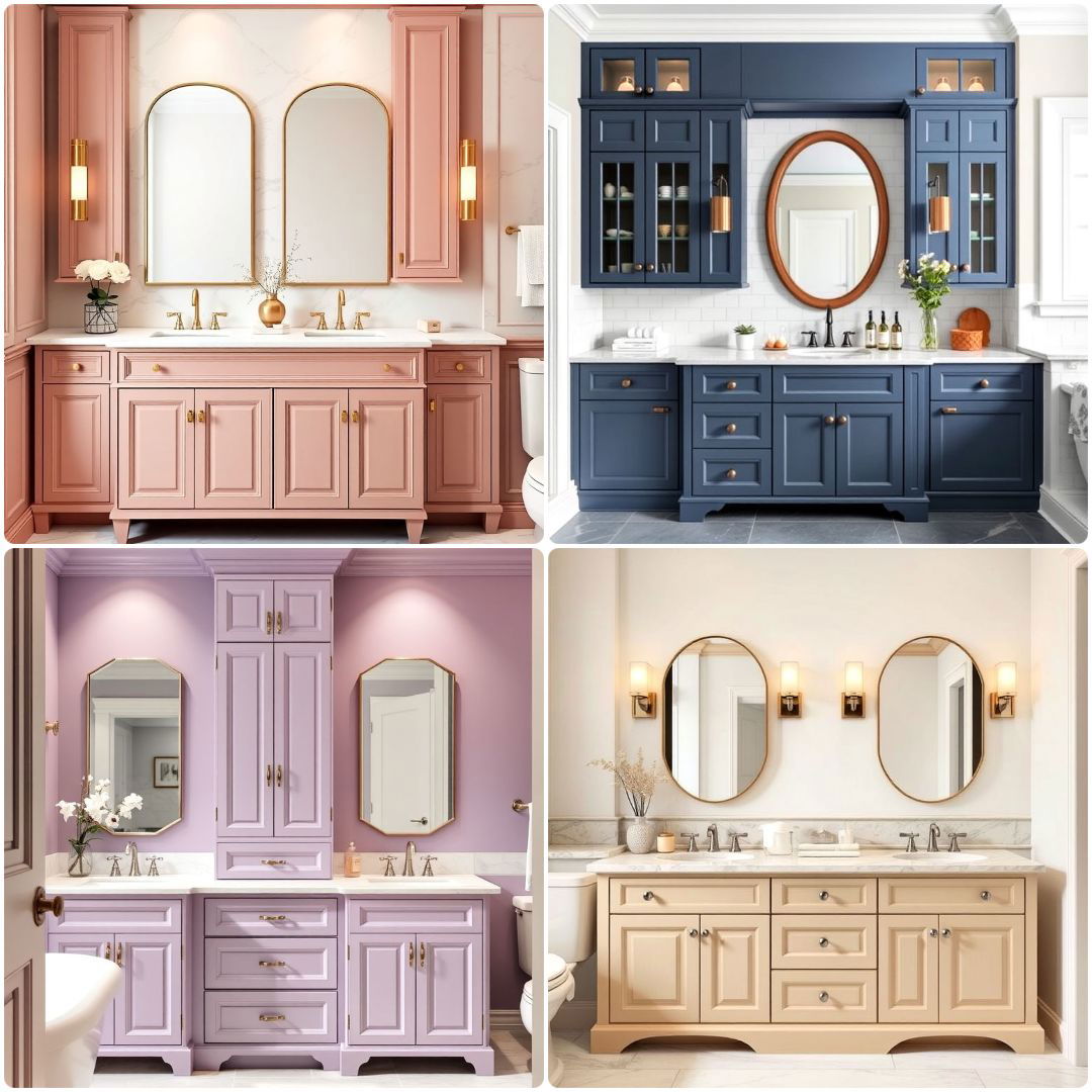 Beautiful Selection of 25 Bathroom Cabinet Color Ideas