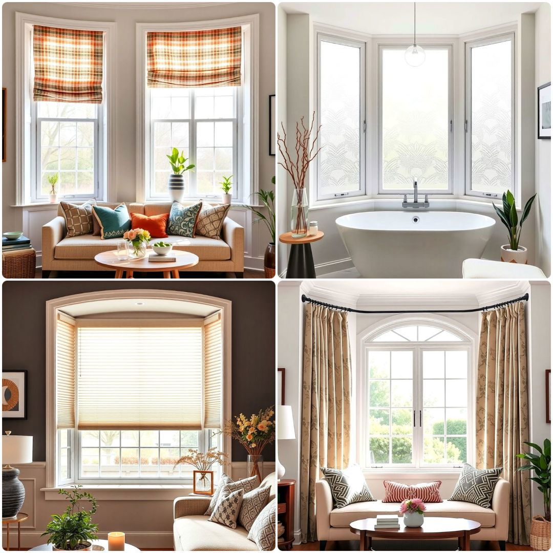 elegant bay window treatment ideas