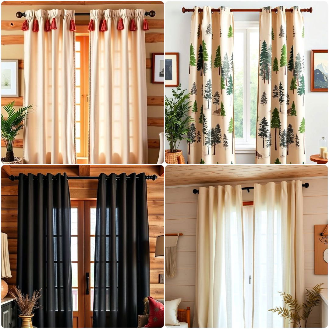 elegant cabin curtains ideas