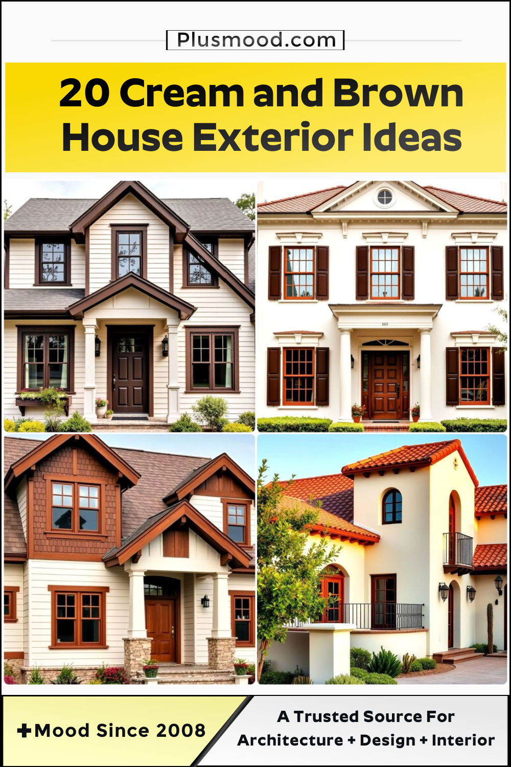 elegant cream and brown house exterior ideas