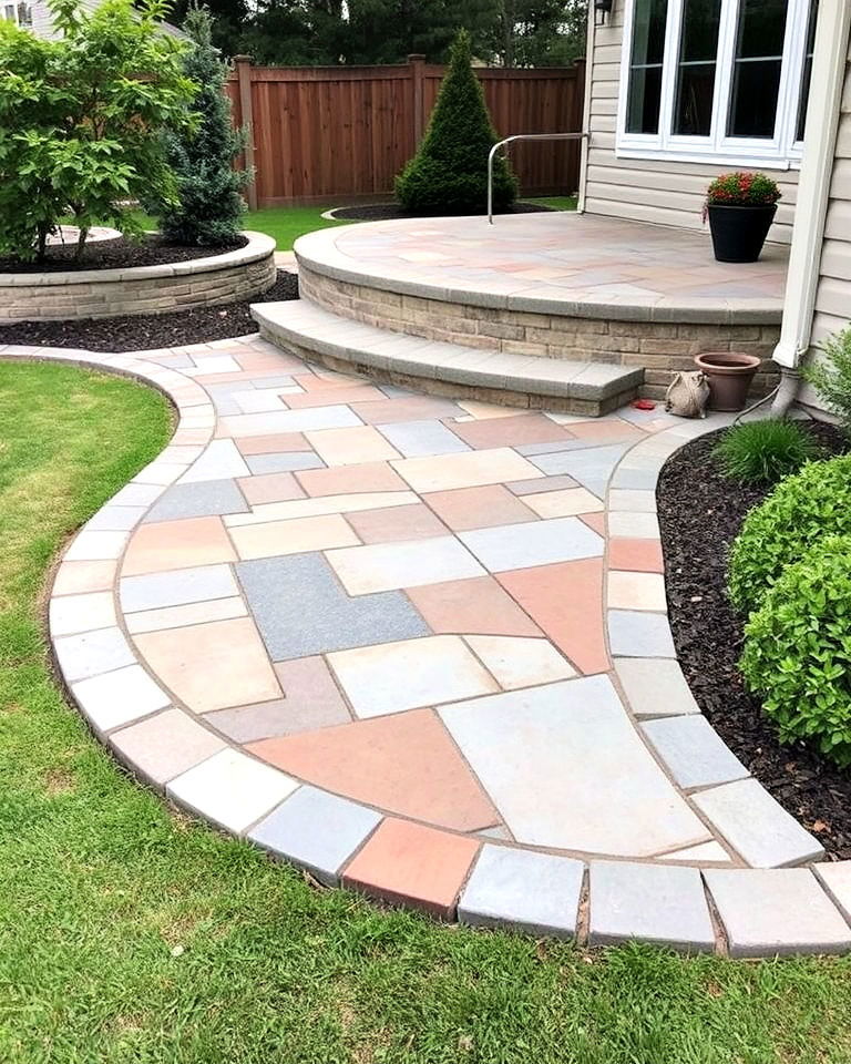 elegant flagstone edging - 20 Patio Edging Ideas