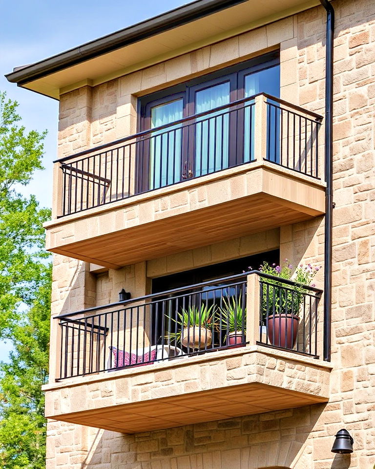 elegant floating stone cantilever balcony - 15 Cantilever Balcony Ideas