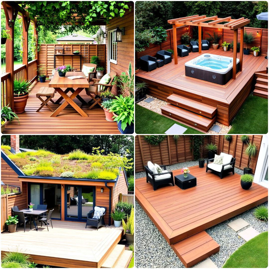 elegant garden decking ideas