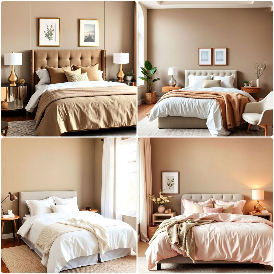 elegant khaki bedroom ideas