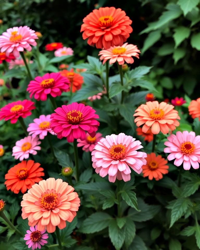 elegant monochromatic zinnia garden - 20 Zinnia Garden Ideas
