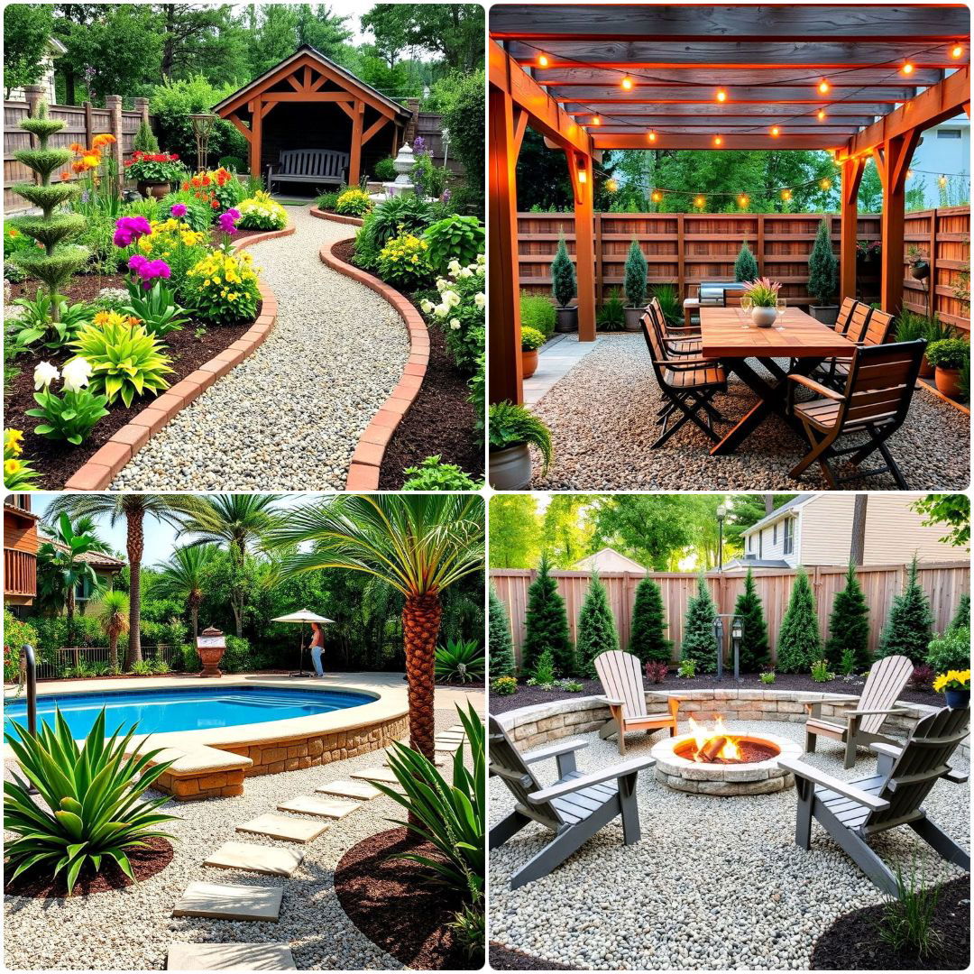 elegant pea gravel landscaping ideas