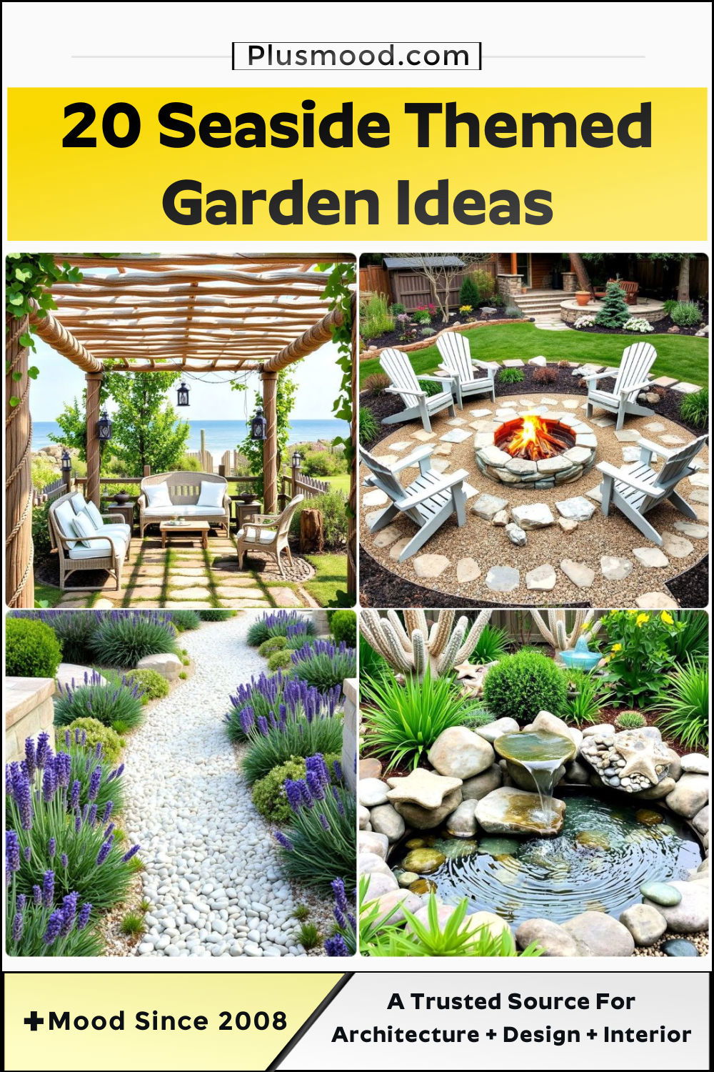elegant seaside themed garden ideas