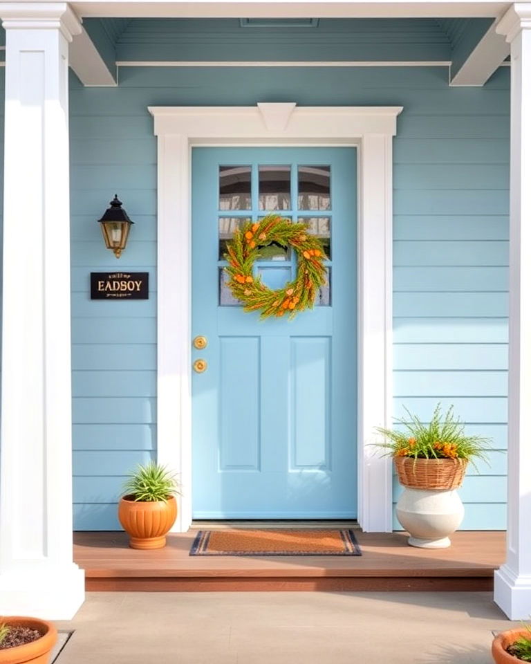 elegant sky blue front door - 30 Blue Front Door Colors