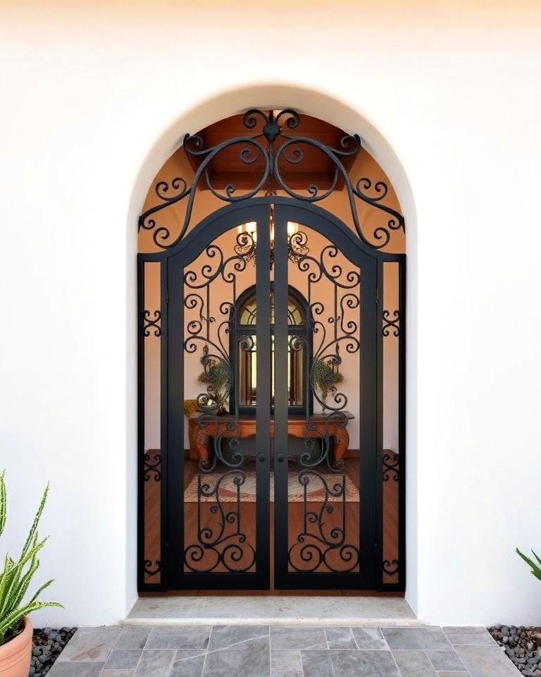 elegant wrought iron details - 25 Mexican Style House Design Ideas