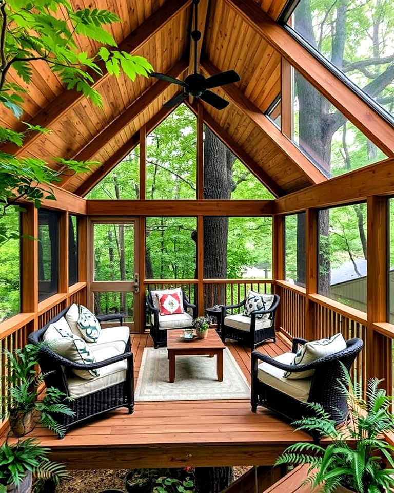 elevated treehouse deck idea - 25 Screened-in Deck Ideas