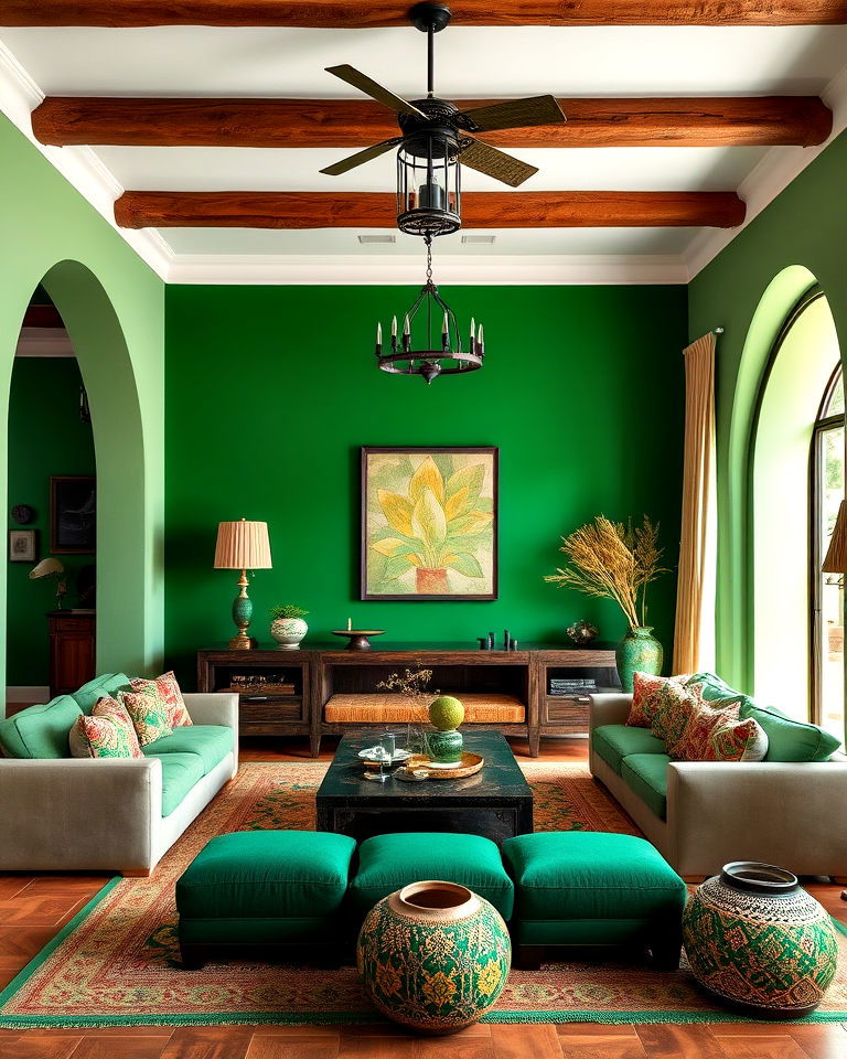 emerald green mexican interior paint color - 20 Mexican Interior Paint Colors