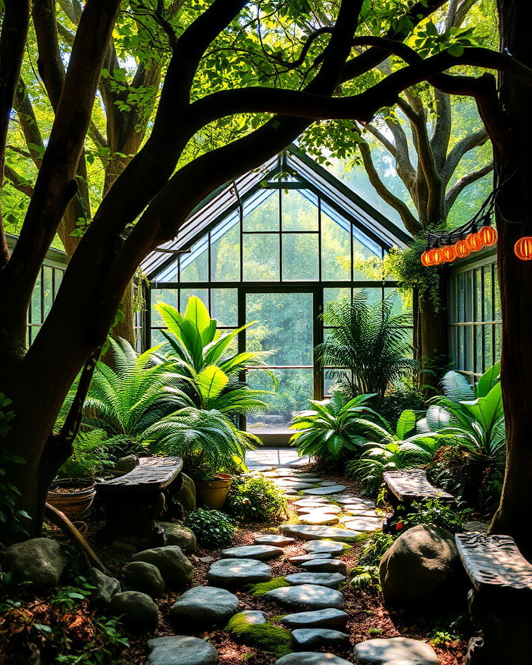 enchanted woodland greenhouse - 20 Fantasy Greenhouse Ideas