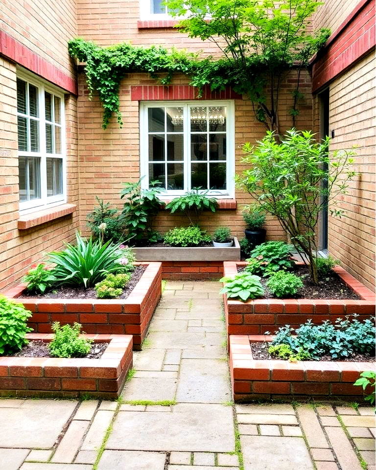 enclosed courtyard with raised garden beds - 15 Enclosed Front Courtyard Ideas