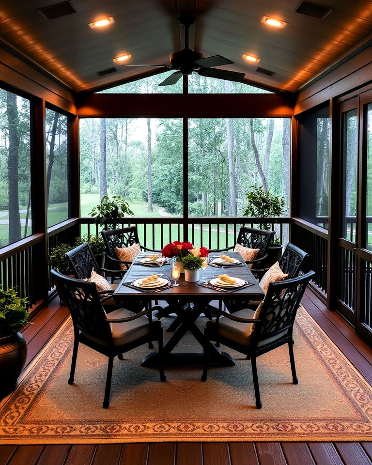 enclosed dining room screened in deck - 25 Screened-in Deck Ideas