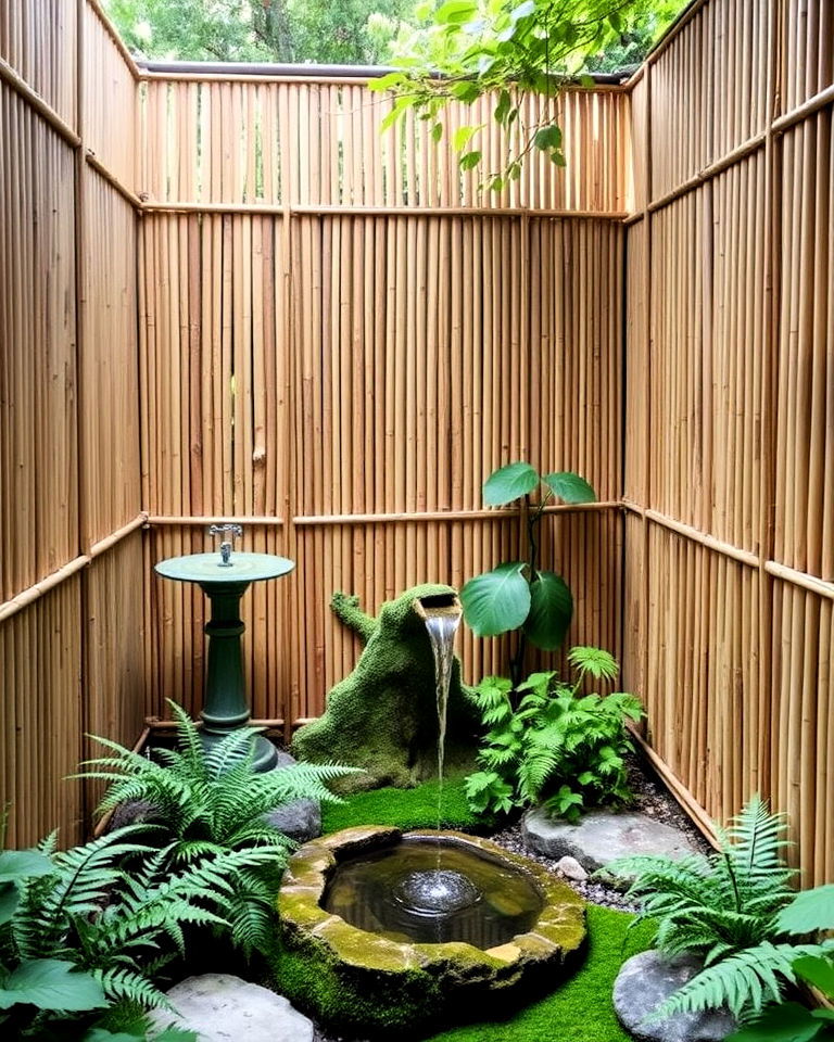 enclosed garden with bamboo screens - 15 Meditation Garden Ideas