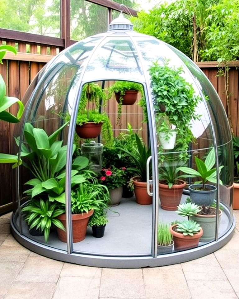 enclosed glass dome garden - 15 Enclosed Garden Ideas