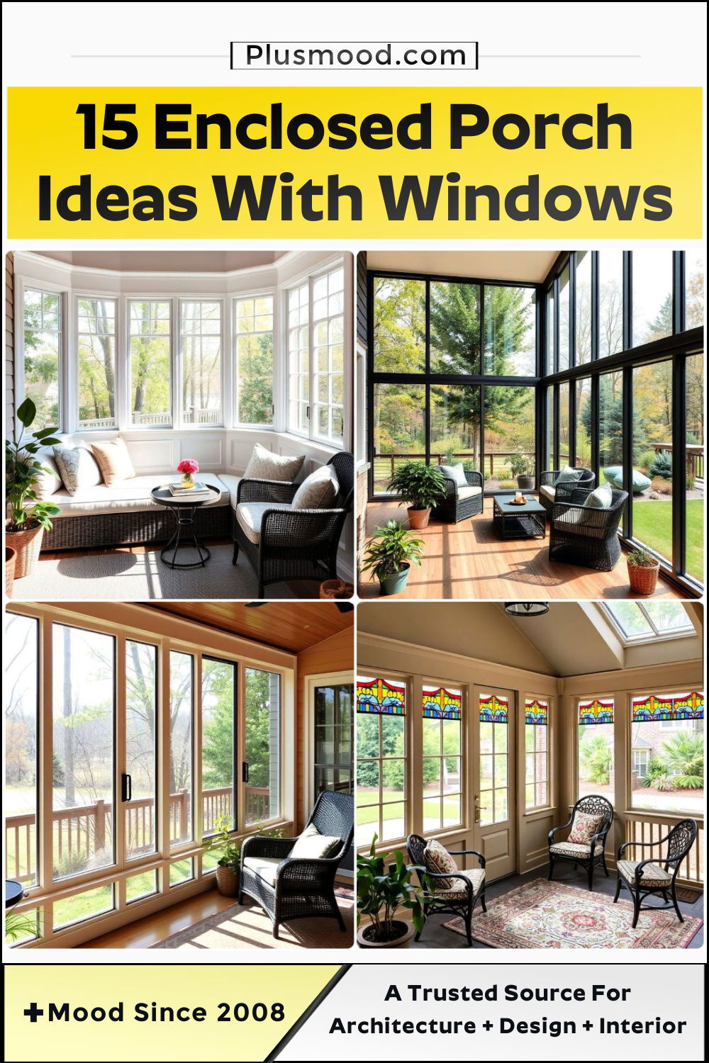 enclosed porch ideas with windows to copy