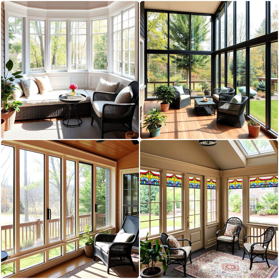 enclosed porch ideas with windows