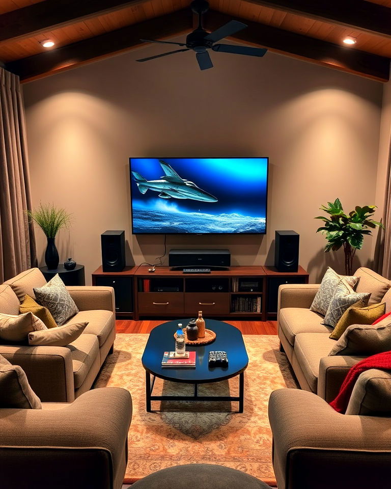 entertainment center friends living room - 15 Friends Living Room Ideas