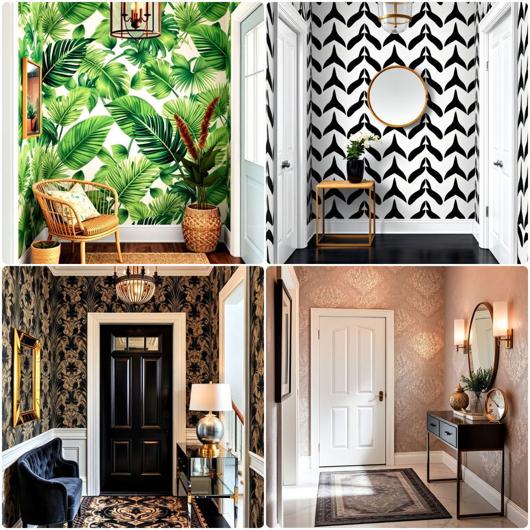 entryway wallpaper ideas