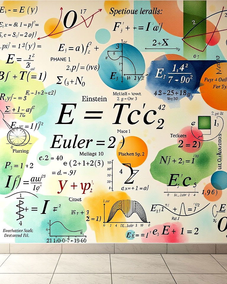 equation wonderland mural - 15 Math Mural Ideas