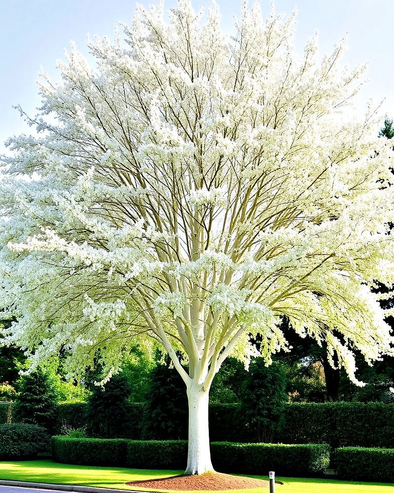 european white elm boasts a smooth silvery white bark - 15 Trees With White Bark