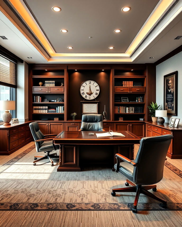 executive offices with luxurious touches - 15 Law Office Interior Design Ideas