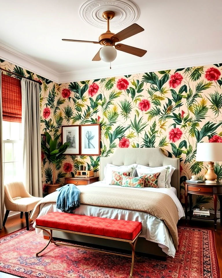 experiment with wallpapers - 20 Eclectic Interior Design Ideas