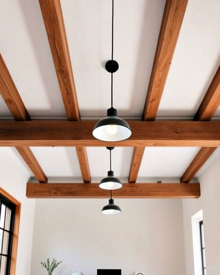 exposed ceiling beams for industrial office - 30 Industrial Home Office Ideas