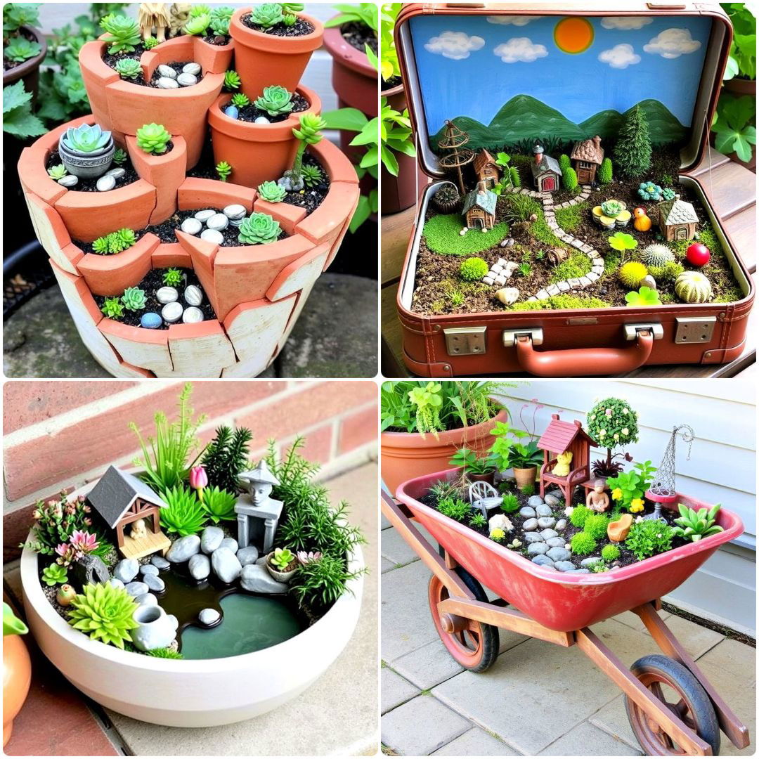 fairy garden container ideas