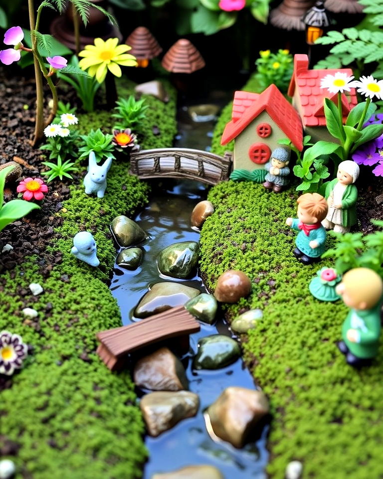 fairy garden stream brings magic to your garden - 25 Small Garden Stream Ideas