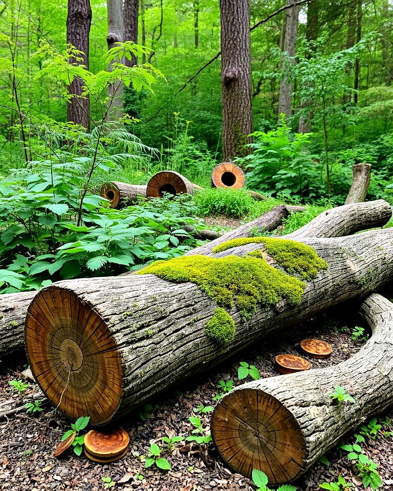 fallen logs woodland garden - 15 Woodland Garden Ideas