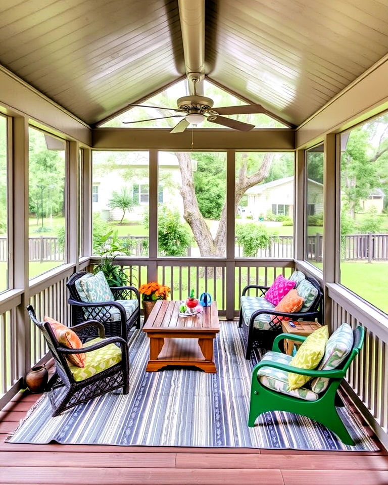 family friendly play area deck - 25 Screened-in Deck Ideas