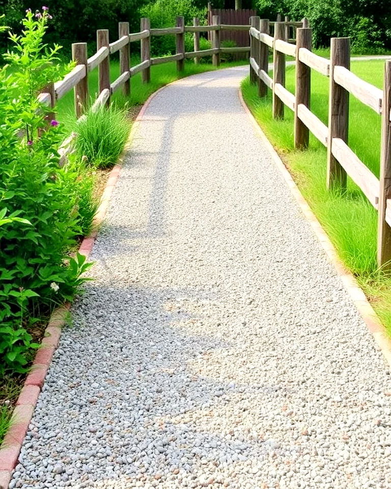 farmhouse gravel walkway - 15 Farmhouse Walkway Ideas