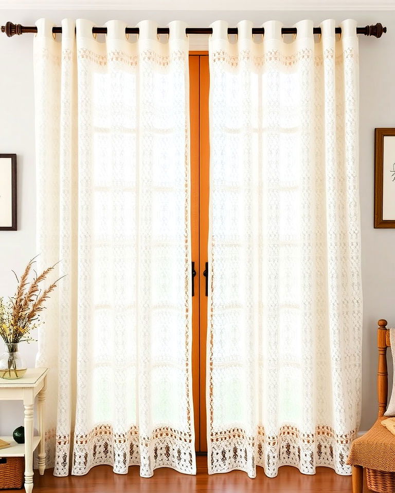 farmhouse lace curtains farmhouse lace curtains - 25 Farmhouse Curtain Ideas