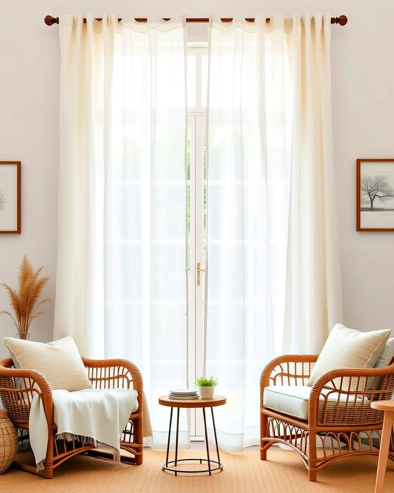 farmhouse linen sheer panels farmhouse linen sheer panels - 25 Farmhouse Curtain Ideas