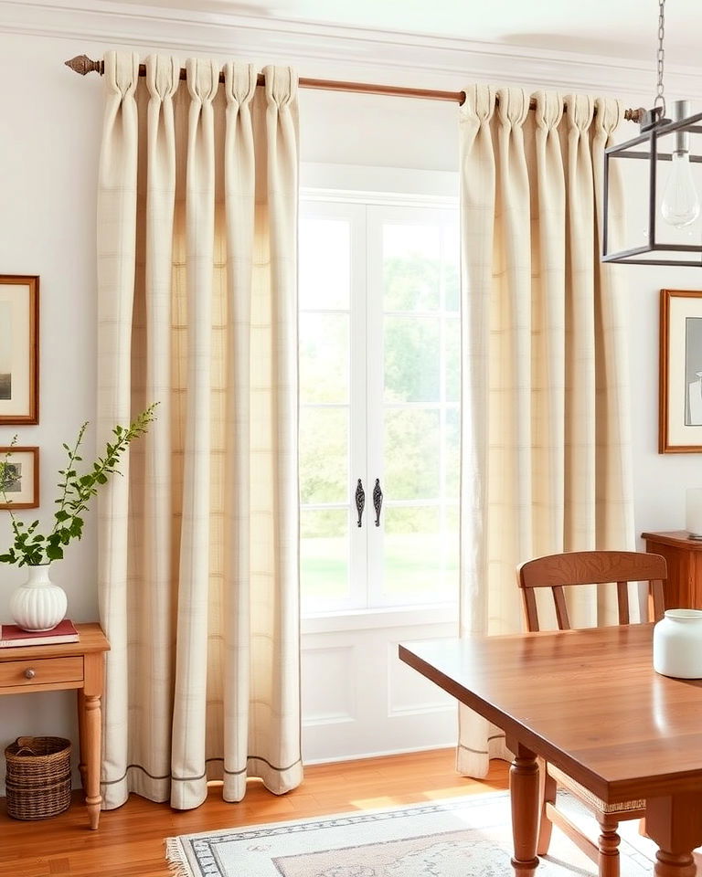 farmhouse pinch pleat curtains farmhouse pinch pleat curtains - 25 Farmhouse Curtain Ideas