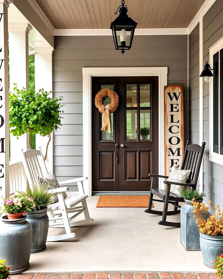 farmhouse style welcome sign - 25 Welcome Sign Ideas for Front Porch