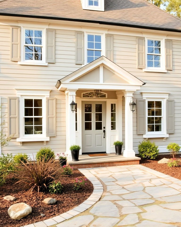 farrow and ball skimming stone and greige paint for exteriors - 15 Greige Paint Colors for Exteriors