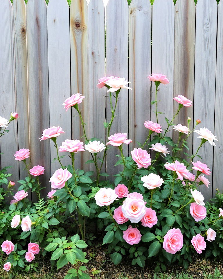 fence line enhancements drift rose landscaping - 20 Drift Rose Landscaping Ideas